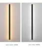 Buitenwandlampen LED-licht Lang Modern Waterdicht IP65 Villa Veranda Tuinlamp Exterieur Zwart Sconces3519729