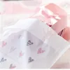 Bolsas de regalo de corazón rosa, bolsas de plástico, bolsas de embalaje de regalo de tela 25 unids/lote 210323