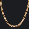 Miami Cuban Link Chain Necklace 1cm SilverGold Color Curb Chain For Men Jewelry Corrente De Prata Masculina Whole mens neckla4997870