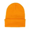 Cappelli lavorati a maglia di colore puro Cappello caldo da esterno per uomo e donna Cappello in lana con ricamo Cappello a cuffia semplice Logo personalizzato