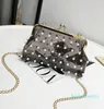 New Summer Pearl Inlay Metal Fivelas Transparentes Senhora Beach Beach Bolsa Mensageiro