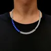 316L Stainless Steel Cuban Link Chain Necklaces High Polished Color Beads Splicing Combination Jewelry Men Hip Hop Rapper Boys Collar Choker Chains Accessories