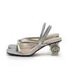 Cheville Strap Dames Sandale 2021 603-1 Clair Talon Chic Bureau Dames Chaussures Femmes