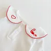 Infant Baby Girls Letter Loving Heart Embroider Rompers Clothing Spring Autumn Kids Girl Long Sleeve Clothes 210429