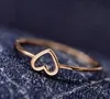 Eenvoudige holle hartband ringen voor vrouwen paar bruiloft belofte oneindige eeuwigheid liefde sieraden
