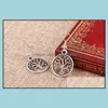 Balancent lustre boucles d'oreilles bijoux mode femmes goutte 925 Sier poisson oreille crochet boucle d'oreille Antique arbre de vie livraison 2021 Sw3Lj