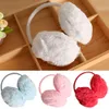 Donna Uomo Inverno Rotondo Peluche Ear Pad Indietro Scaldamuscoli Paraorecchie Fascia solida calda BK83