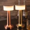 Vintage Bar Table Lamps Portable Battery LED Night Lights Chargeable Desk Light Fixtures Bedroom Bedside Lamp Restaurant Decor