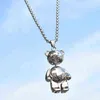 Active Bear Pendant Necklaces for Women Men's Stainless Steel Chain Hip Hop Animal Pendants Boys Fashion Jewelry Exquisite Gift G1206