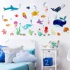 Onderwater zeester vis bubbel muur decor sticker voor woonkamers 3d cartoon badkamer kinderkamer huisdecoratie stickers