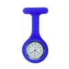 Infirmière Poches Montre Silicone Mode Montre Broche Couleur Unie Clip-On Analogique Numérique Médical Quartz Mouvement Fob Horloge