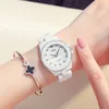 Relojes mujer Women White ceramic Wristwatch Bracelet Quartz watch Woman Ladies Watches Clock Female Fashion 210616