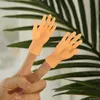 Mãos minúsculas para os dedos em adultos adultos crianças engraçadas gatos engraçados silicone mini dedo pés dedo fantoches esquerdo festejos festejos festejos halloween cosplay