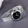 Orologi da polso da donna moda semplice cinturino in maglia di acciaio orologio al quarzo da donna casual impermeabile ragazza argento orologio da donna oro ora regalo