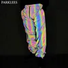 Colorful Reflective Men/Women Jacket Shiny Rainbow Hoodie Men Cool Party Mens Jackets and Coats Sport Casual Hip Hop Men Outwear 210524