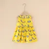 Baby Girls Sleeveless Flower Print Dresses Clothes Kids Summer Princess Dress Children Party Ball Pageant Outfit 220309