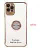 Для iPhone11Pro Cale Phone Case Luxury Plating Silicone Магнитное кольцо Мягкая крышка iPhone 12 Mini Pro Max с подставкой