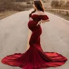 Maxi abito di maternità per servizi fotografici Abiti di maternità sexy carini Fotografia Puntelli 2020 Abito da donna gravidanza Plus Size Q0713