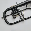 BB TUNE FLUGELHORN Svart nickelguldpläterad högkvalitativt musikinstrument Professionell med fallmunstycke Tillbehör