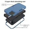 Heavy Duty Protective Tough 3-in-1 Shockproof Phone Cases for iPhone 13 12 Mini 11 Pro XS Max XR 7 8 Samsung S22 S21 Ultra with Dural Layer Rugged Lifeproof Cover
