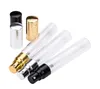 8ml parfym Tom flaska Mini Portable Travel Refillable Parfym Atomizer Flaskor med svarta guld silver lock på kampanjen sn6351