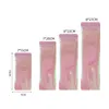 100PCS Pink Clear Flashing Gift Bag Long Plastic Laser Zipper Sack Plastic Makeup Brush Watch Jewelry Package Colorful Bag 210724