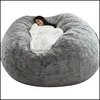 Chair Sashes Textiles Home & Gardenchair Ers D72X35In Nt Fur Bean Bag Er Big Round Soft y Faux Beag Lazy Sofa Bed Living Room Furniture5608015