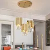 Modernt guld Small Round Crystal Chandelier Lighting för matsal sovrum fixturer kök ö lustre201i