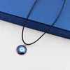 S2697 Mode Smycken Evil Eye Pendant Halsband Blå Ögon Rope Chain Halsband