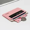 Titolari di carte 1Pc Porta ID in pelle Pu Donna Uomo Business Cover semplice Candy Color Bank Credit Multi Slot Slim Case Wallet