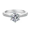 Bridal Engagement Wedding Rings Moissanite Diamond Ring Kvinnor Mode Jewery Gift Will och Sandy