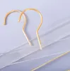 Transparante acryl hanger high-end broek rokken hanger rack met gouden clips duidelijke display staan ​​RRD13648