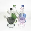 HOOPAHS GLASS Vattenrör Hjärtform Rökrör Bong Oil Rigs Hookah Dab Rig Dry Herb Vap Bongs Rökning Tillbehör Ash Catcher Nectar