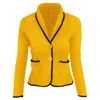 Mulheres Escritório Casaco Slim Design All-Match Lazer Blazer Bussiness Terno Jaqueta Roupas Femininas para Outono Primavera Plus Size 5XL 6XL 210507