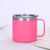 12oz Coffee Mugs Handle Office Cup Stanless Water Bottle Tumbler Mug Thermal Insulation Cold Beer Cups Drinkware RRB14131