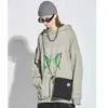 Mężczyźni Hip Hop Bluza Bluza Taniec Czaszka Harajuku Bluza Streetwear Zimowy Polar Z Kapturem Pullover Bawełna 210715