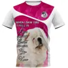 Cloocl chow t-tröjor 3d grafisk djur hund tryckt tee mode husdjur pullovers casual sportkläder män t-shirt kvinnor kläder y220214