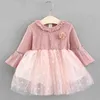 Fashion Baby Kleid Schwan Herbst Prinzessin Kleidung Langarm Kinder Frühling Mädchen Kleidung 210429