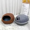 Odłączany Naturalny Felk Łóżko Oddychające Cat Pet Cave Cat House z poduszką Zipper Design 18 modeli Składany kształt rekina 2101006