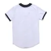 Maillot de Baseball à rayures pour hommes, chemises de rue à manches courtes, chemise de Sport noire et blanche, UAQ710