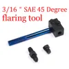 Kopparbromslinje Faring Tool 3/16 "SAE handhållen 45 graders bilreparationstillbehör Pipe Reamer Double Ended OP1 OP2 Punch