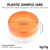 100pcs / parti 3g 5g plast kosmetisk tom burk pottlåda nagelkonst pulverpärla lagringsbehållare rund makeup bärbar provflaska