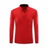 Röd Långärmad Running Jerseys Sport Polo Fitness T Shirt Gym Sportkläder Fit Snabbt Tennis Golf Workout Top