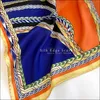 Scarves 90 90 cm Satin Silk Scarf Hand Rolled Edges Foulard Femme Soie De Marque De Luxe Silk Scarf Top bandana 210914252Y