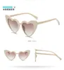 Gafas de sol Fashion Heart Shape Women 2021 Tending Products Black Rosa rosa Transparente Sol Feminino Feminino