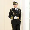 Odzież marynarzowa Jednorzędowa 4 Przyciski Garnitur Business Slim Fit Profesjonalny Strój Formalny Standardowy Wedding Captain Security Uniform