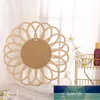 45cm Rattan Dressing Mirror Innovative Art Decor Round Makeup Mirrors Bathroom Bedroom Wall Hanging Po Props Factory price expert design Quality Latest Style