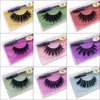 Eyelash Extension Supply False Eyelaski Faux Cils Narzędzia kosmetyczne 1 Para Kolor Gatunek Gruby Moda Lash Pęseści Ustaw Miękkie Lekkie Fałszywe Mink Rzęski Glitter Karta