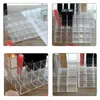 Jewelry Pouches, Bags Clear Acrylic 24 Grid Makeup Storage Box Lipstick Polish Display Stand Holder Cosmetic Organizer