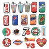 Fast Ship Cute Cartoon Pvc Shoecharms Diy Food Drink Clog Charms Vackra armband armbandsdekoration Tillbehör gåva